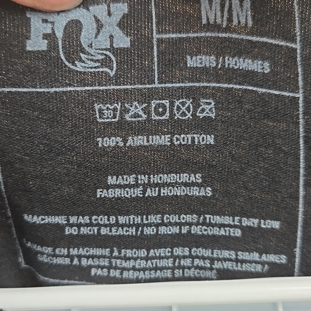 Fox Size M Black Classic Crew Neck T-Shirt - Picture 6 of 6
